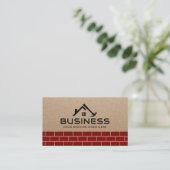 Handyman House Repair Service Red Bricks Kraft Visitenkarte (Stehend Vorderseite)