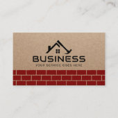 Handyman House Repair Service Red Bricks Kraft Visitenkarte (Vorderseite)