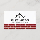 Handyman House Repair Service Red Bricks Visitenkarte (Vorderseite)