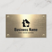Handyman House Reparaturservice Gold Visitenkarte (Vorderseite)