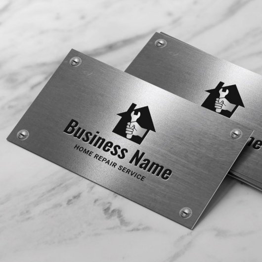 Handyman House Reparaturservice Metall Visitenkarte
