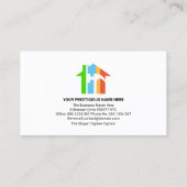 Handyman Icons Column Layers Contractor Builder Visitenkarte (Rückseite)