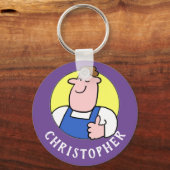 Handyman Image with Name Keychain Schlüsselanhänger (Vorderseite)
