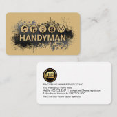 Handyman In Paint Splatter Visitenkarte (Vorne/Hinten)