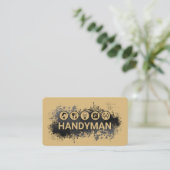 Handyman In Paint Splatter Visitenkarte (Stehend Vorderseite)