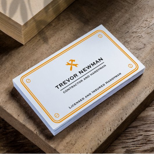 Handyman Klempner Renovierung Carpentry & Repair Visitenkarte