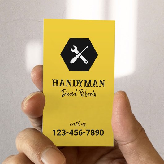 Handyman Klempner Reparaturservice Minimalistisch  Visitenkarte