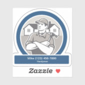 Handyman-Kontaktform Aufkleber (Blatt)