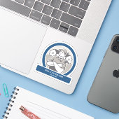 Handyman-Kontaktform Aufkleber (Laptop mit iPhone)