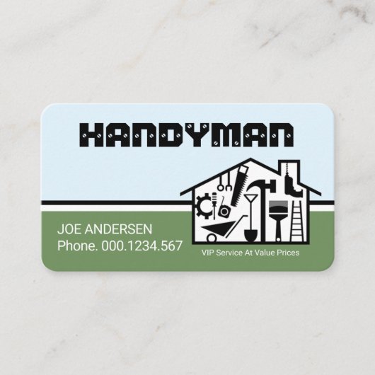 Handyman-Laden Heimwerker-Service Visitenkarte (Vorderseite)