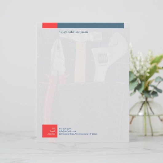 Handyman Letterhead Briefkopf (Stehend Vorderseite)