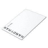 Handyman [Letterpress Style] Notizblock (angewinkelt)