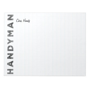 Handyman [Letterpress Style] Notizblock