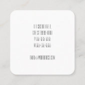 Handyman [Letterpress Style] Quadratische Visitenkarte (Rückseite)