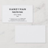 Handyman [Letterpress Style] Visitenkarte (Vorne/Hinten)