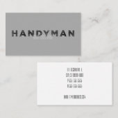 Handyman [Letterpress Style] Visitenkarte (Vorne/Hinten)