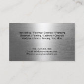 Handyman Maintenance Beruflich Installations-Servi Visitenkarte (Rückseite)