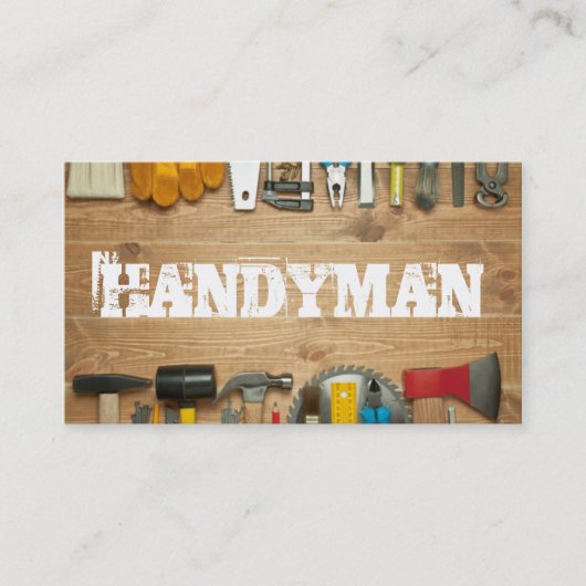 Handyman, Maintenance Business Card Visitenkarte (Vorderseite)