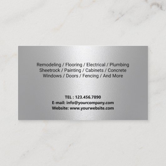 Handyman Maintenance Plumbing Patriotisches Holz Visitenkarte (Rückseite)