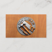 Handyman Maintenance Repair Service Wood QR Code Visitenkarte (Vorderseite)