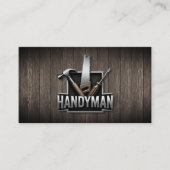 Handyman Maintenance Repair Service Wood QR Code Visitenkarte (Vorderseite)