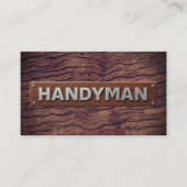 Handyman Maintenance Repair Service Wood QR Code Visitenkarte (Vorderseite)