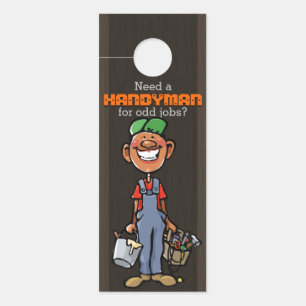 Handyman Maintenance Services Afro American Dark Türanhänger