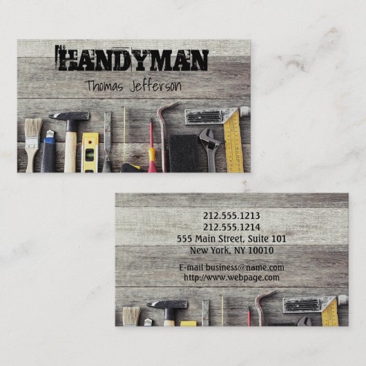 Handyman Maintenance-Visitenkarte Terminkarte (Vorne/Hinten)