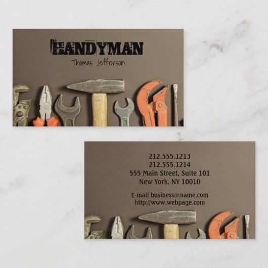 Handyman Maintenance-Visitenkarte Terminkarte (Vorne/Hinten)