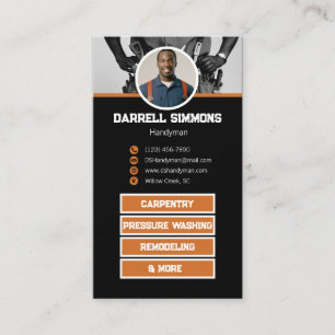 Handyman Maintenance Worker Business Card Visitenkarte