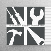 Handyman Maintenance Zuhause Living Reparaturservi Quadratische Visitenkarte