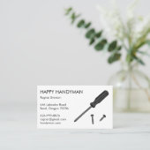 Handyman Mechanic Schraubendreher Cool Visitenkarte (Stehend Vorderseite)