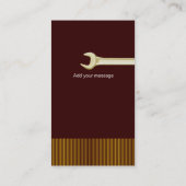 Handyman Mechanische Reparatur Typ Visitenkarte (Rückseite)