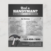 Handyman Metallic Repair & Maintenance Service Flyer (Vorne)