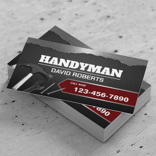 Handyman Metallic Repair & Maintenance Service Visitenkarte