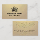 Handyman mit Logo Visitenkarte (Vorne/Hinten)