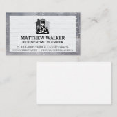 Handyman mit Tools | Brick Wall Metal Rivets Visitenkarte (Vorne/Hinten)