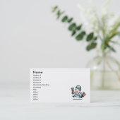 Handyman mit Tools Visitenkarte (Stehend Vorderseite)