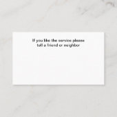 Handyman Modern Business Cards Design Visitenkarte (Rückseite)