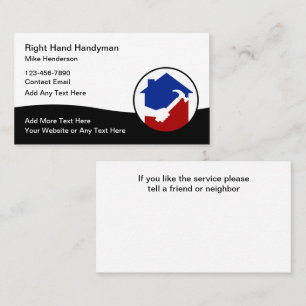 Handyman Modern Business Cards Design Visitenkarte