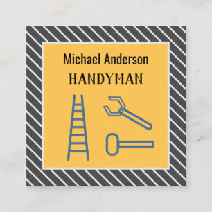 Handyman Moderner, stilvoller Werbecode nach Maß Quadratische Visitenkarte