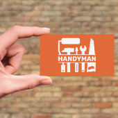 Handyman - Monogram-Orange für Hardware-Tools Visitenkarte