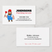 Handyman Plumber Maintenance Visitenkarte (Vorne/Hinten)