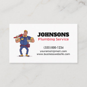 Handyman Plumber Wrench Maintenance Business Card Visitenkarte