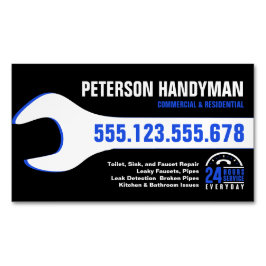 HANDYMAN PLUMBING 24-STUNDEN-WRENCH-WERKZEUG MAGNETISCHE VISITENKARTE