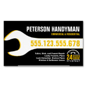HANDYMAN PLUMBING 24-STUNDEN-WRENCH-WERKZEUG MAGNETISCHE VISITENKARTE (Vorderseite)