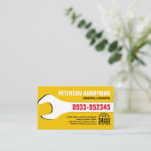 HANDYMAN PLUMBING 24-STUNDEN-WRENCH-WERKZEUG VISITENKARTE (Stehend Vorderseite)