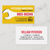 HANDYMAN PLUMBING 24-STUNDEN-WRENCH-WERKZEUG VISITENKARTE (Vorne/Hinten)