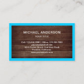 Handyman Plumbing Wasserleitung Rustikaler Holzfäl Visitenkarte (Rückseite)