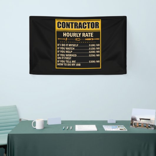 Handyman Price Chart Contractor Hourly Rate Labor Banner (Messeveranstaltung)